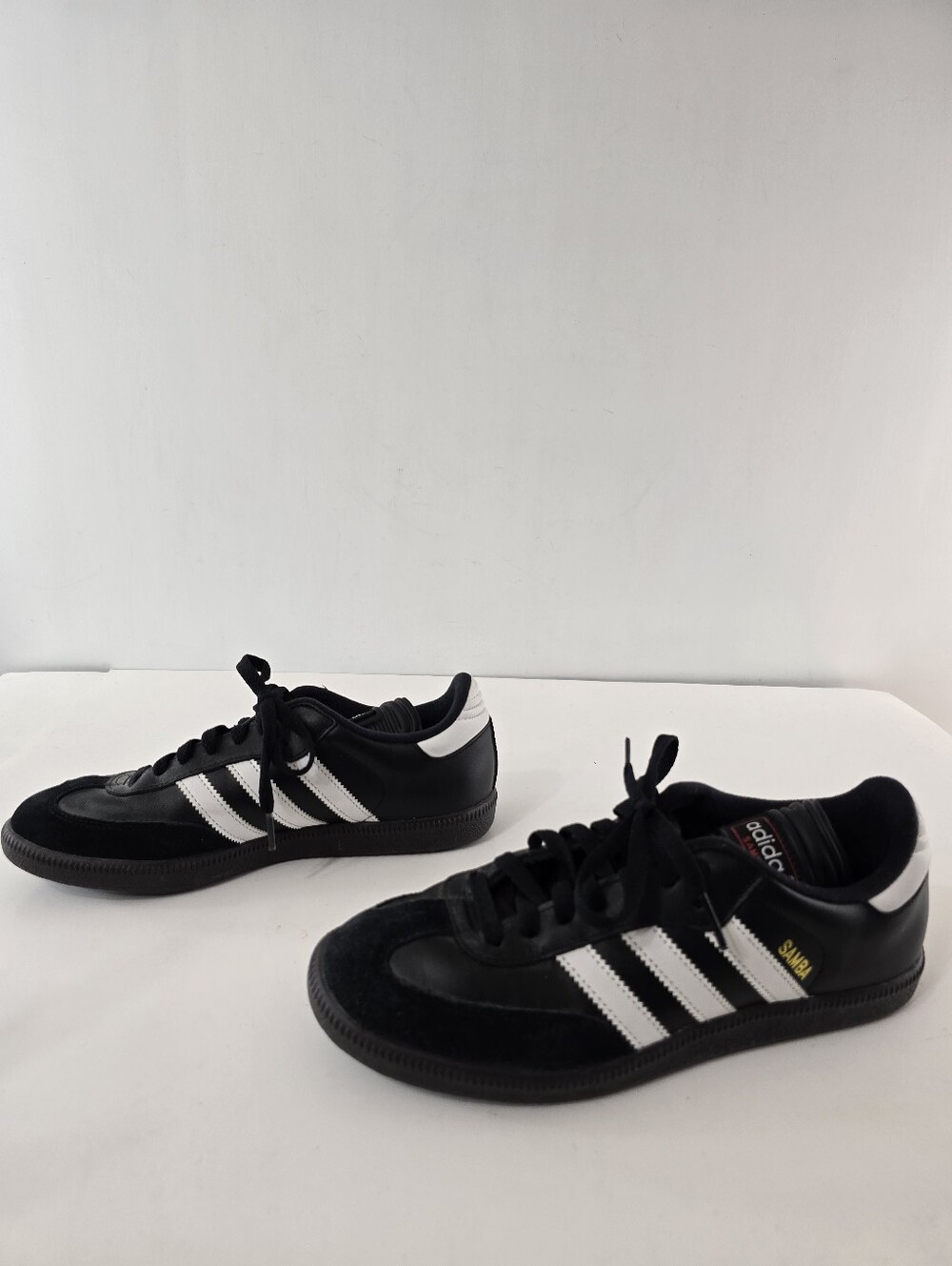 Adidas Samba Classic Shoes Soccer Performance Leather Suede Black Gum Mens Sz 7